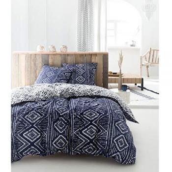 Parure de couette Today Paros, Bleu, Blanc, 220x240