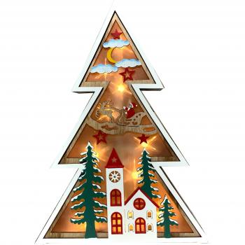 Árbol de Navidad de Madera con Luz 96.034