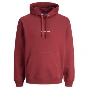 Sweat à capuche en coton Jack & Jones Rouge