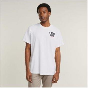 G‑Star Outfit 2024 L Camiseta Engine Back Blanco Sustentable