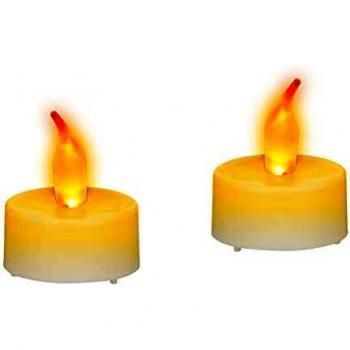Lumini LED per Eventi, Set di Candele con Luce a Fiammella Gialla, Doppio, Batterie
