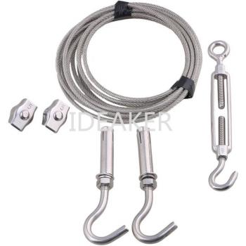 M4 5M Cuerda de Alambre Inoxidable con Envoltura de Plástico