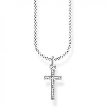 Collier en Argent avec Croix et Zirconium