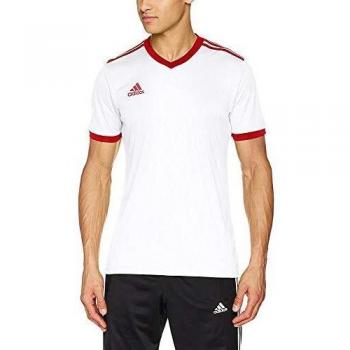 T-Shirt Adidas Tabela 18 Homme Blanc/Rouge Puissance Taille L
