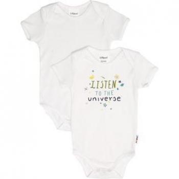 Babybody Kurzarm LILIPUT, 100% Baumwolle, Weiß