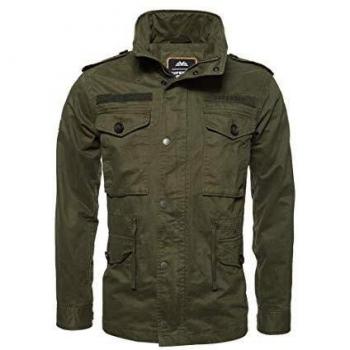 Superdry Cazadora de Hombre con Estilo Field Verde Hiedra XXL