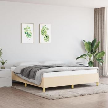 Cadre de lit sans matelas crème 180x200 cm