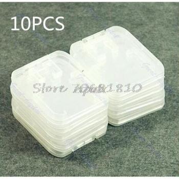 10 Unidades Tarjetas MicroSD + Adaptador para SDHC en Caja Transparente de Plástico