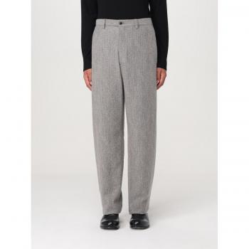 Giorgio Armani Pantaloni Slim Fit in Cupro, Colore Sabbia, Taglia 48