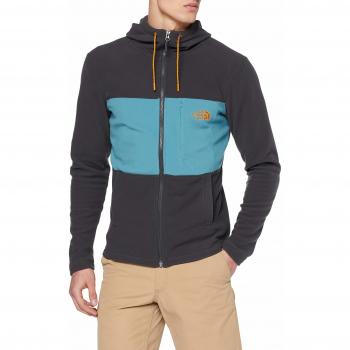 The North Face M Blocked TKA 100 Fz Hoodie Gris Asphalte/Bleu Tempête Homme, FR : L (Taille Fabricant : L)