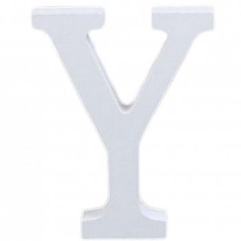 Letra Y de Madera Blanca 11 cm – Traesio