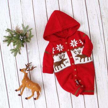 Tunique de Noël 0-24M – Pull manches longues, capuche
