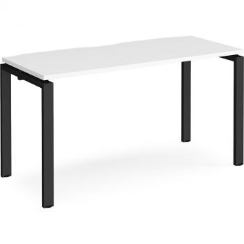 Adapt Solo Office Table – 1400mm x 600mm, Dual‑Tone (Black/White)