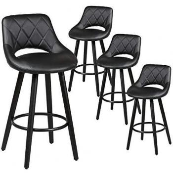 AltoBuy Niels Collection 4 tabourets noirs