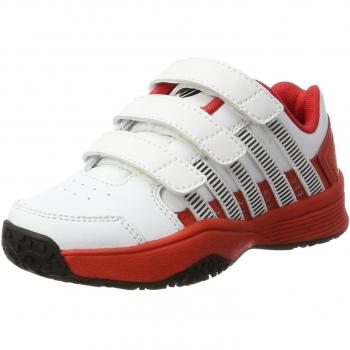 K-Swiss Performance Court Impact, Zapatillas de Tenis Unisex Niños, Blanco (White/Fiery Red/Black), 32 EU