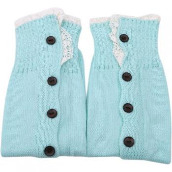 Bottes tricotées automne-hiver avec boutons