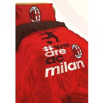 Milan Trapunta Invernale Piummone Letto 1 Piazza Rosso Nero