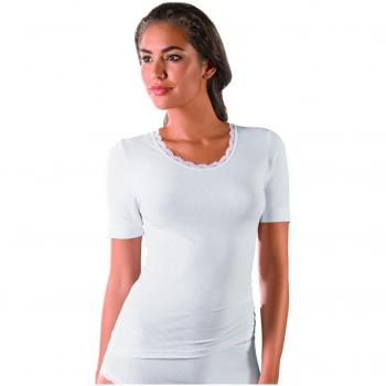 White Half‑Sleeve Shirt Nina von C. Body & Soul – Größe 42