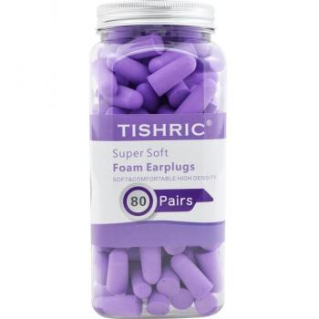 Tapones antiruido TISHRIC, 80 pares, esponja PU, ideales para dormir y viajar