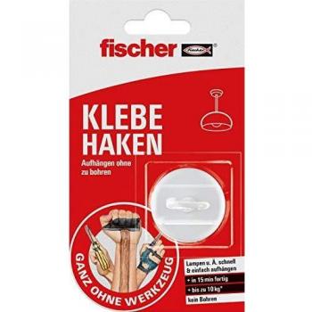 Fischer White Adhesive Hook for Bathroom