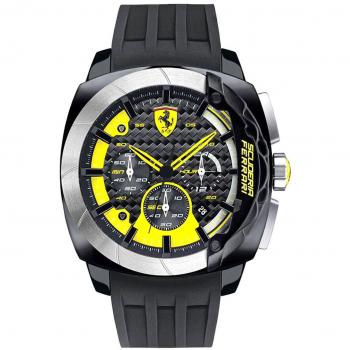 Ferrari Herrenhandgelenk Uhr Aerodinamico Chronometer Analog Quarz Silikon 0830206