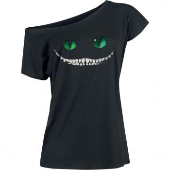 Camiseta Negra “Maravillas” – Alicia & Gato Cheshire, Mujer XXL