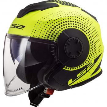 LS2 OF570 Motorrad offener Helm VERSO SPIN, Touren Rollerhelm mit Sonnenblende