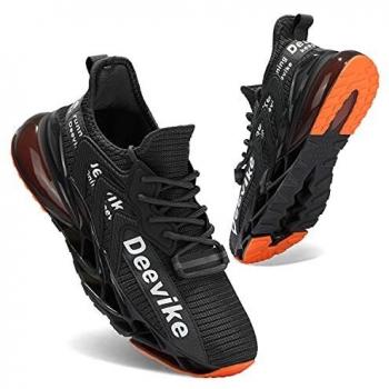 Deevike Damen Wanderschuhe – rutschfeste, stoßfeste Sneaker (Orange)
