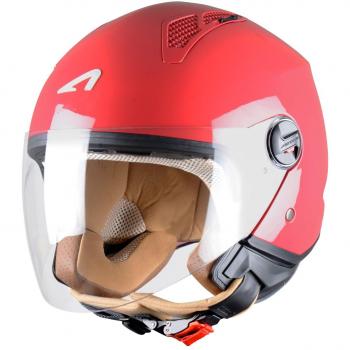 Astone MiniJet Casco de Ejército Rojo XL