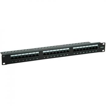 Patch Panel 24 Porte Rete CAT 6 1U Nero