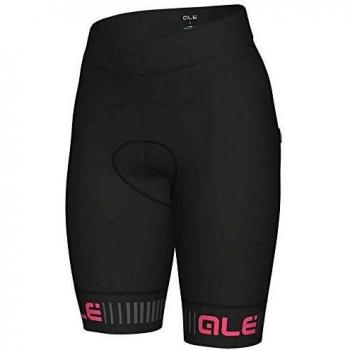 Ale Traguardo Women's S Shorts – Bold Black & Neon Pink