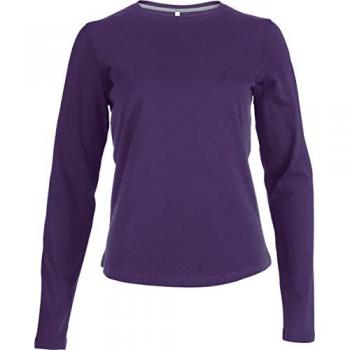 Damen Langarmshirt Col Rond in Violett von Kariban