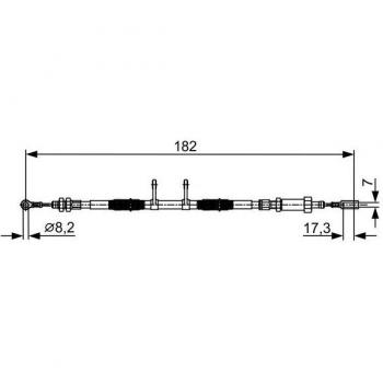 BOSCH Handbremsenkabel 1 987 482 450