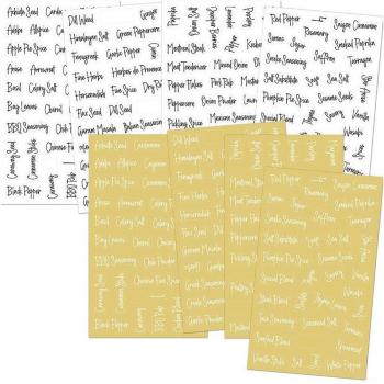 Pots à épices stickers – 274 cartes d'étiquette