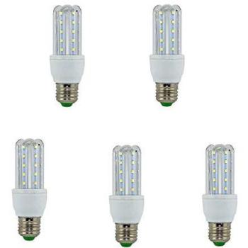 Lámpara Tubo LED 3U E27 6400K 9W Luz Diurna (Paquete 5)