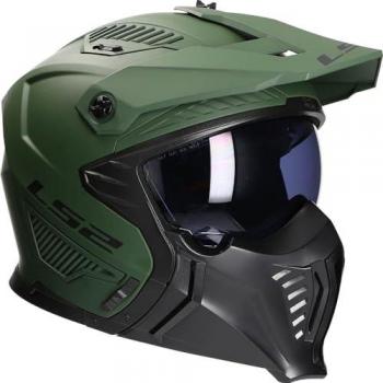 LS2 Casco Jet OF606 Drifter Solid Opaco Militare-Verde