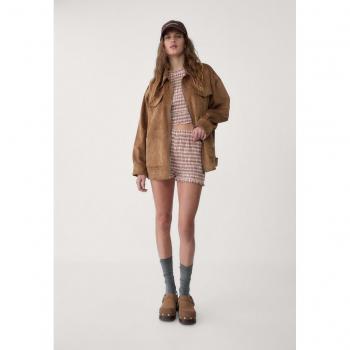 Short froncé Multicolore à carreaux XL