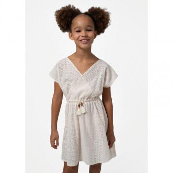 Mayoral 6958 Vestito Estate Écru Fit Lungo