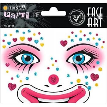 Clown Annie Glitzer Sticker von HERMA für Halloween