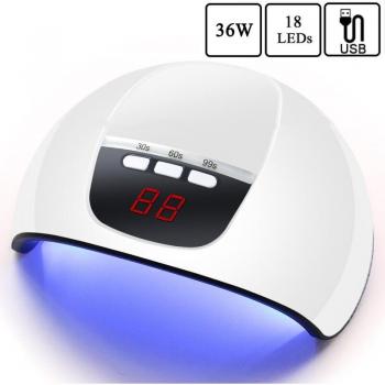LED Nagellampe 72W für UV Gel mit LCD-Display und Sensor