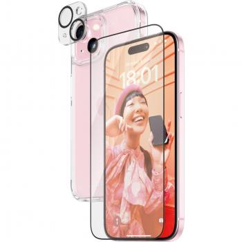 PanzerGlass 3-in-1 Pack iPhone 15 Dry application Shock resistant Transparent