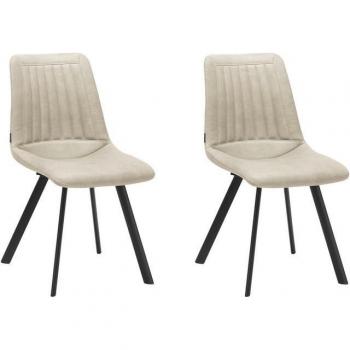 Esszimmerstuhl OMG DESIGN Pluto, 2er Set, pflegeleichte Microfaser, Lederoptik