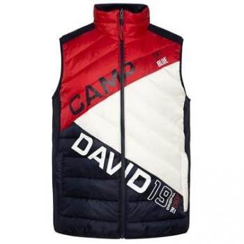 Abbigliamento Camp David: gilet con combinazione navy‑rosso‑bianco
