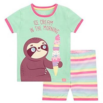Cozy Rainbow Sloth Ice Cream PJs with Snuggle Fit