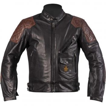 Giacca da moto Helstons Chuck in pelle Bisonte e Vachetta 2XL
