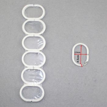 12 Pcs Plastic Curtain Rings for Shower