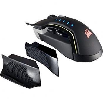 Corsair Glaive RGB: Ratón para juegos (Mano derecha, Tecnología óptica, Conector USB, Sensibilidad de hasta 16000 dpi, Peso ultraligero de 122 g, Fabricado en aluminio, Acabado negro)