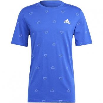 Adidas Herren T-Shirt Seasonal Essentials Monogram Graphic Blau Regular Fit XL