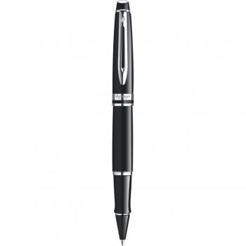 Waterman Expert Black Lacquer Rollerball with Fine Point and Palladium Trims, Gift Boxed