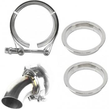 304 Stainless Steel V-Band Clamp Exhaust Flange Kit (76mm)